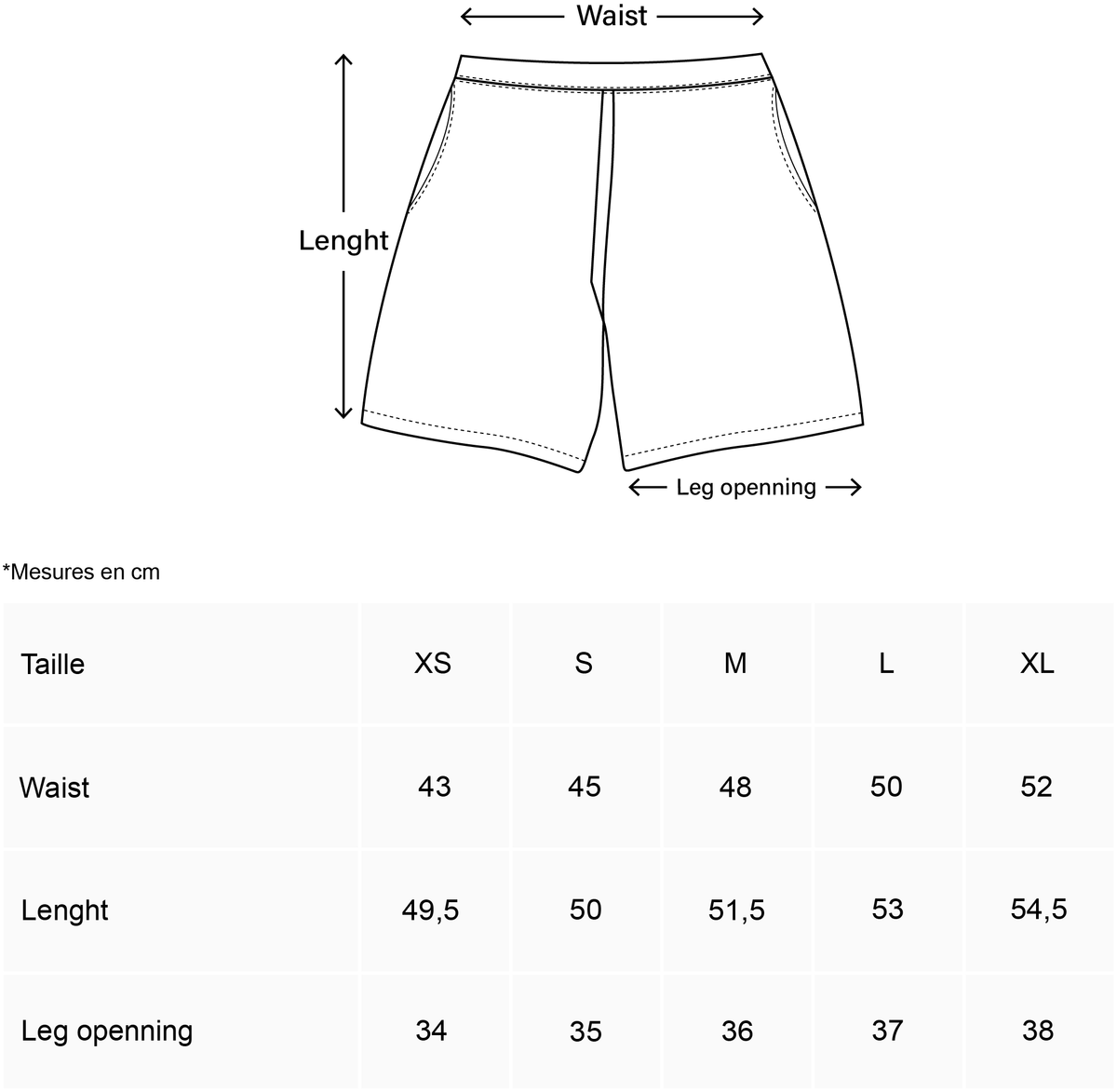 sizing chart